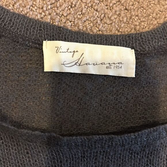 Vintage Havana Women’s Brown Sweater with Gold Heart & Grommets - Picture 4 of 6